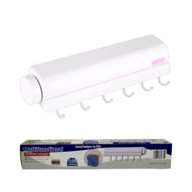 Colgador Ropa Pared Multifuncional Blanco Lineas Ropa Organiza tu espacio de forma eficiente y elegante. Descubre cómo mejorar tu hogar hoy mismo.-1-1