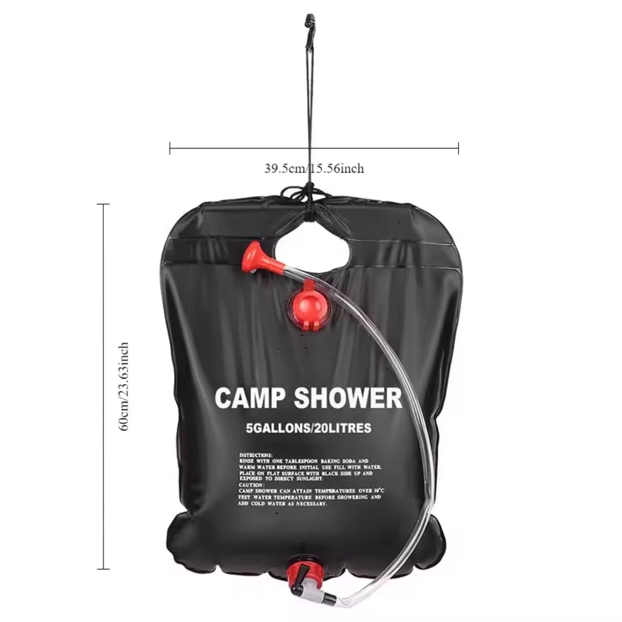Ducha Portátil Camping 20 Litros Exterior Aventura Higiene Disfruta de una limpieza rápida y cómoda en tus aventuras al aire libre. ¡Consíguela ahora!-4-1