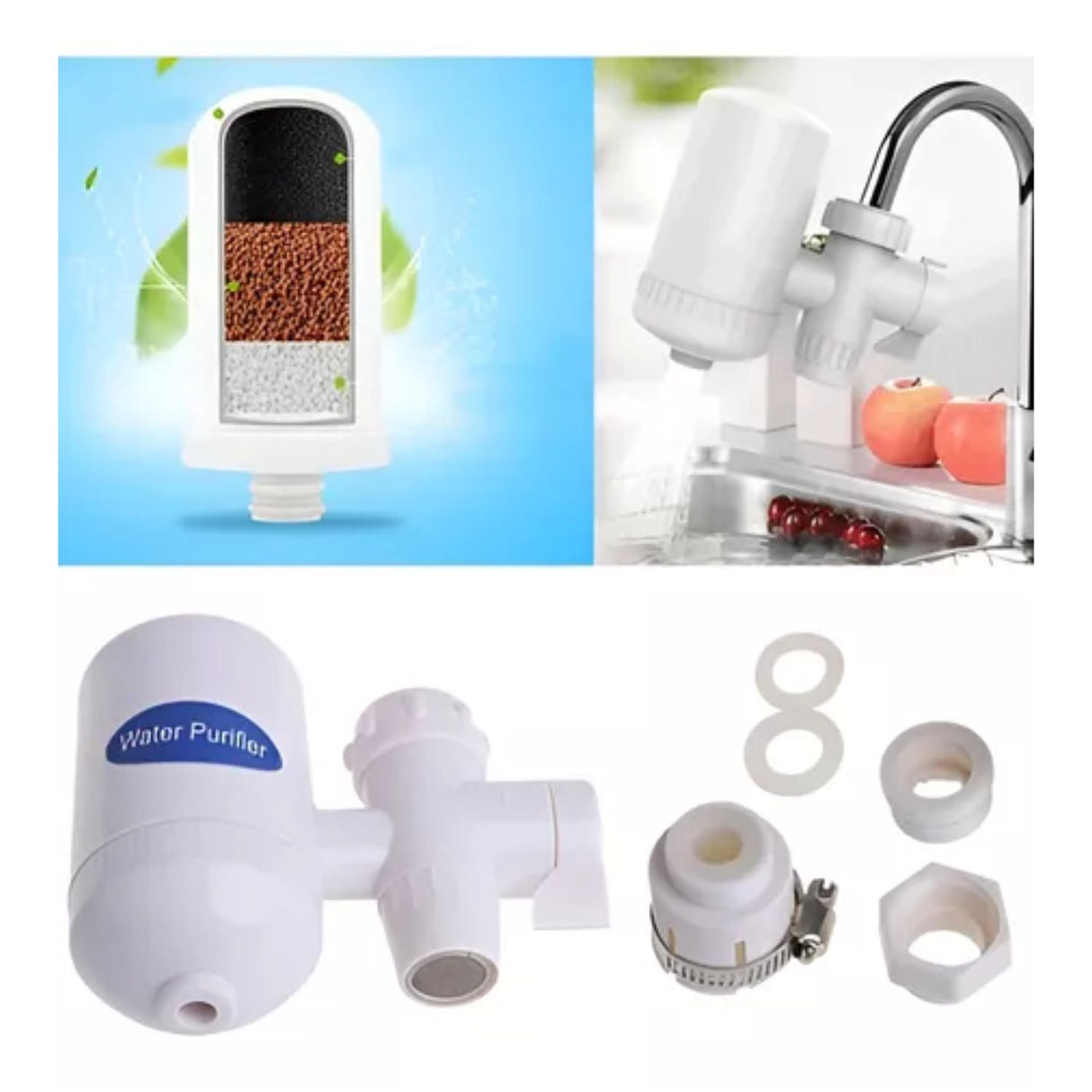 Purificador Agua Grifo Filtro Cocina Hogar Alta Eficiencia