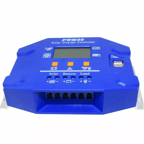 Controlador Carga Solar PWM30 Pantalla LCD Energía Renovable Optimiza la carga de tus baterías solares. Descubre más y mejora tu sistema hoy.-2-1