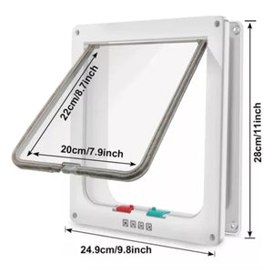 Puerta Mascotas Ajustable Pequeñas Ventana Transparente Facilita el acceso de tu mascota al exterior. Descubre la comodidad y compra ahora.-3-1