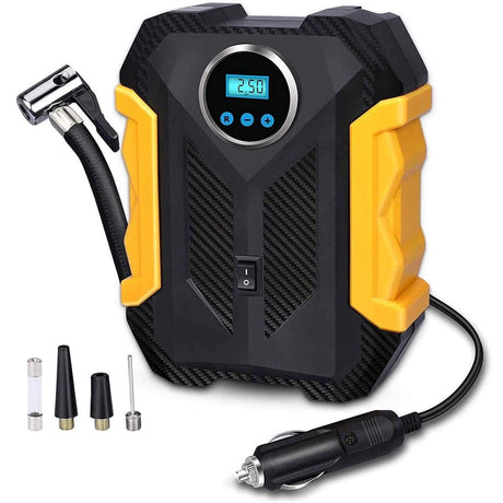 Compresor Aire Portátil Digital Auto Bicicleta Moto 12V Mantén tus neumáticos siempre listos y seguros. Compra ahora y viaja sin preocupaciones.-1-1