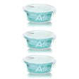 Pack 3 Contenedores Hermetico Vidrio Redondo 370mL Allegra. Mantén tus alimentos frescos y organizados. ¡Compra ahora y mejora tu cocina!-1