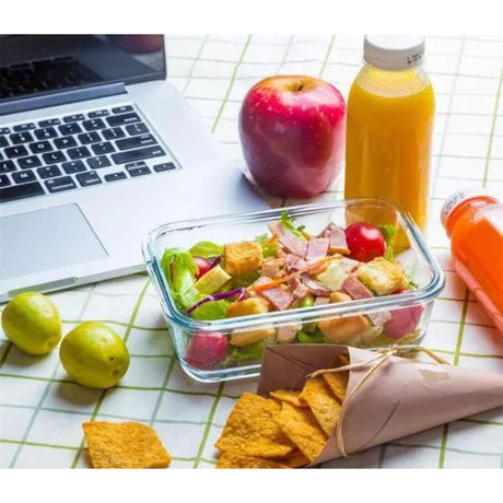 Pack 3 Contenedores Hermetico Vidrio Rectangular 420mL Allegra. Perfectos para conservar tus alimentos frescos. ¡Compra ahora y organiza tu cocina!-2