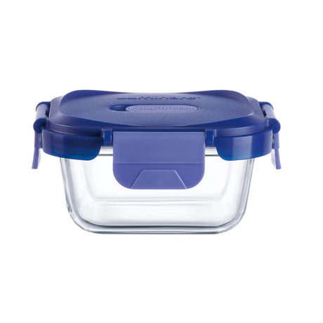 Pack 3 Contenedores Vidrio Hermético Cuadrado 320mL Luminarc. Perfectos para conservar tus alimentos frescos. ¡Compra ahora y organiza tu cocina!-2