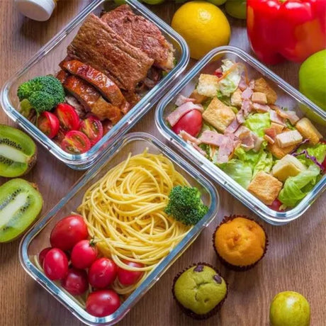 Pack 3 Contenedores Vidrio Hermetico Rect 1000mL Glasslock. Mantén tus alimentos frescos y organizados. ¡Compra ahora y mejora tu cocina!-2