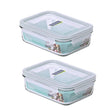 Pack 2 Contenedores Vidrio Hermetico Rect 1000mL Glasslock. Mantén tus alimentos frescos y organizados. ¡Compra ahora y disfruta de la calidad!-1