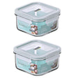 Pack 2 Contenedores Vidrio Hermetico Cuad 490mL Glasslock. Mantén tus alimentos frescos y organizados. ¡Compra ahora y disfruta de la calidad!-1