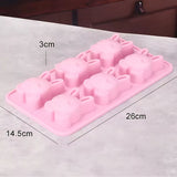 Molde Silicona 6 Conejito Pascua Rosado Chocolate Reposteria. Ideal para crear dulces únicos y divertidos. ¡Compra ahora y sorprende a todos!-2