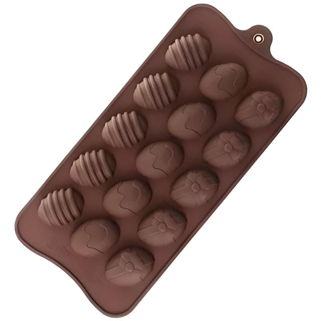 Molde Silicona 15 Huevitos Pascua Cafe Reposteria Chocolate. Perfecto para crear dulces únicos y festivos. ¡Compra ahora y sorprende a todos!-1