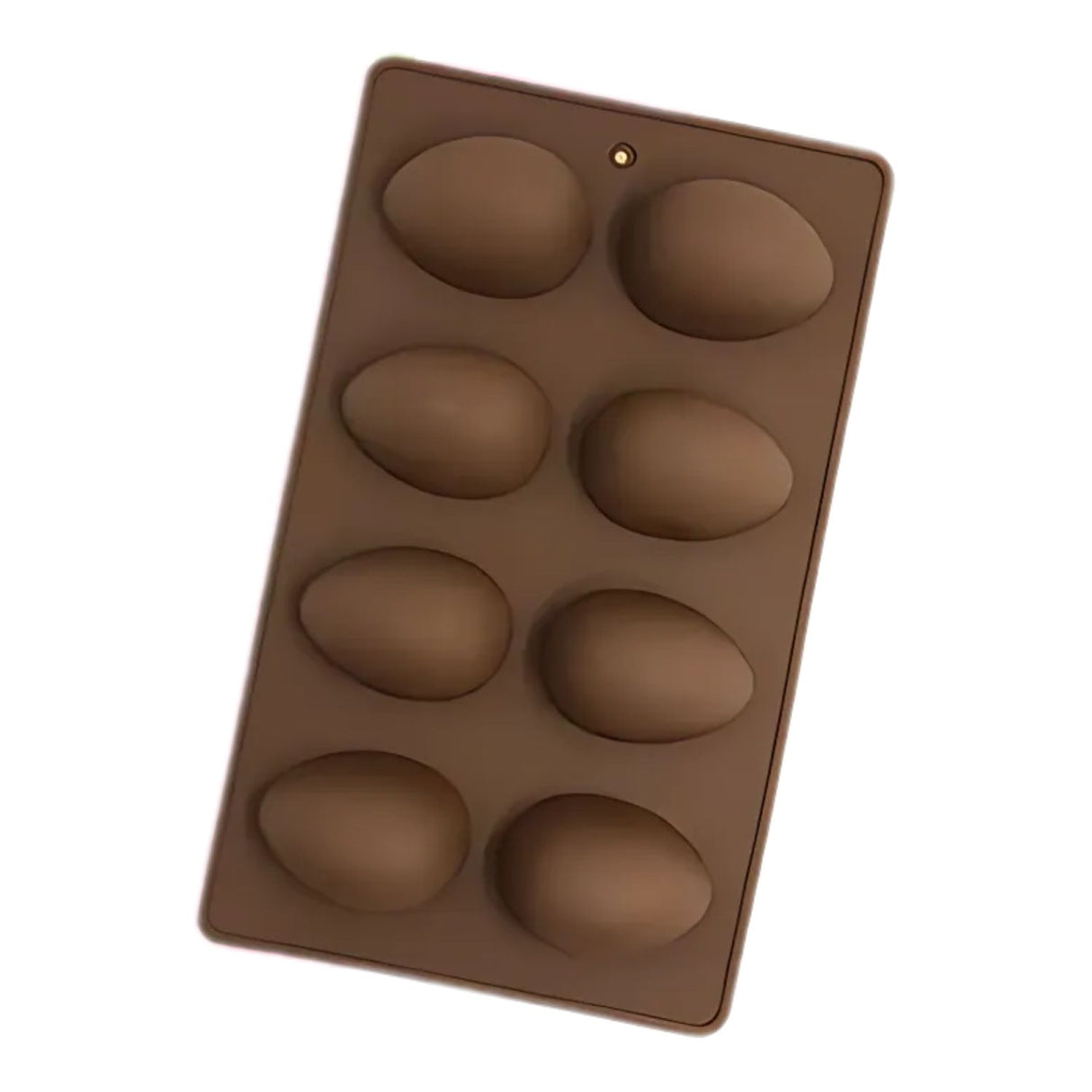 Molde Silicona Bandeja de 8 Huevos de Pascua Grande Cafe. Perfecto para crear dulces únicos y divertidos. ¡Compra ahora y sorprende a todos!-1