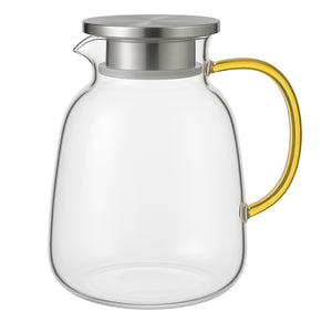 Tetera Vidrio 1750mL Infusor Mango Dorado Moderna. Apta para té y hierbas. Diseño elegante y funcional. ¡Compra ahora!-1-1-1-1