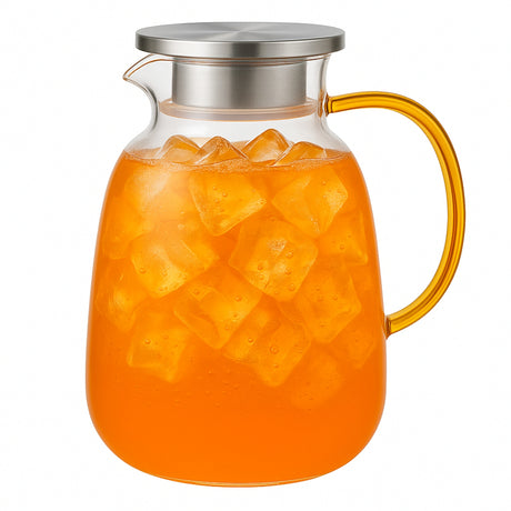 Tetera Vidrio 1750mL Infusor Mango Dorado Moderna. Apta para té y hierbas. Diseño elegante y funcional. ¡Compra ahora!-2