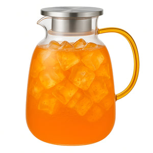 Tetera Vidrio 1750mL Infusor Mango Dorado Moderna. Apta para té y hierbas. Diseño elegante y funcional. ¡Compra ahora!-1-2-1-1