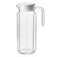 Jarra Vidrio 1100mL Tapa Blanca Jugos Refrescos Mesa. Diseño moderno, práctica y resistente. ¡Ideal para tu mesa!-1-1-1-1