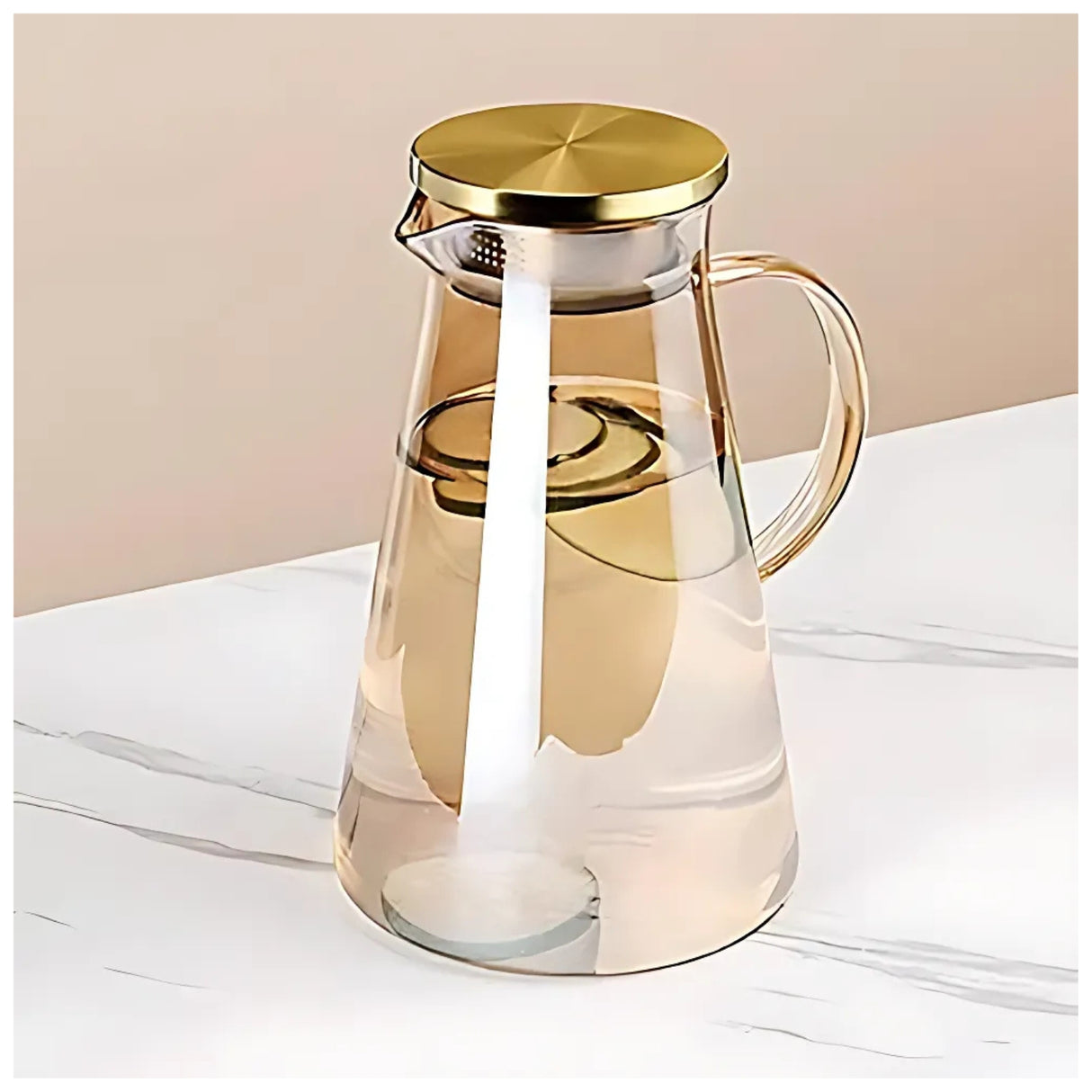 Jarra Vidrio 1440mL Infusiones Té Alta Temperatura. Con infusor y tapa metálica. Ideal para bebidas calientes o frías. ¡Compra hoy!-2-1-1