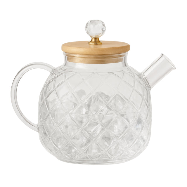 Jarra Vidrio 1 Litro Tapa Bambú Jugos Refrescos Mesa. Diseño decorativo, ideal para servir con estilo. ¡Adquiérela ya!-1-1-1-1