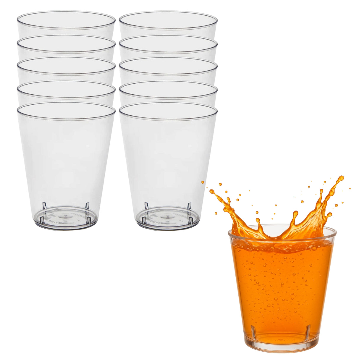 Set 10 Vasos Acrilico 80mL Postre 3oz Acrilico Desechable: ideal para mousse y degustaciones. Reutilizables. ¡Compra ahora!-1