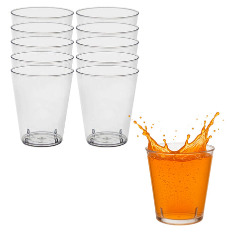 Set 10 Vasos Acrilico 80mL Postre 3oz Acrilico Desechable: ideal para mousse y degustaciones. Reutilizables. ¡Compra ahora!-1