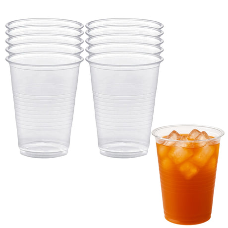 Set 10 Vasos Plastico 7oz 200mL Transparente Desechable Plastico: ligeros, prácticos y reciclables. Ideales para eventos. ¡Compra ahora!-1