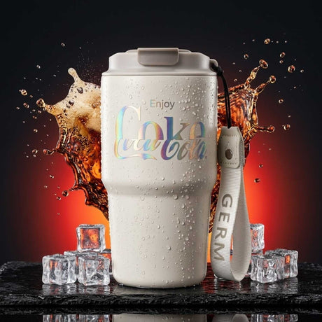 Vaso Térmico Coca-Cola GERM 590mL Acero Inoxidable Blanco