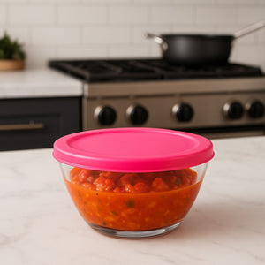 Set 24 Bowls Tazon Contenedor De Vidrio Con Tapa Aperitivos