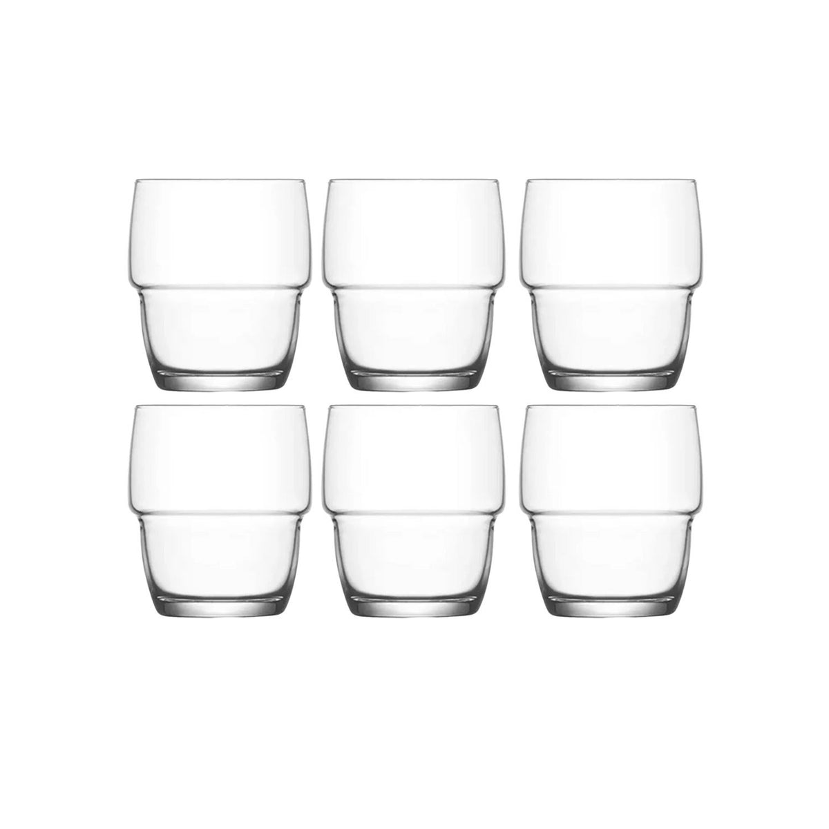 Set 6 Vasos Galata Whisky Bebidas Tragos 285mL Transparente