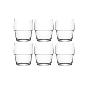 Set 6 Vasos Galata Whisky Bebidas Tragos 285mL Transparente