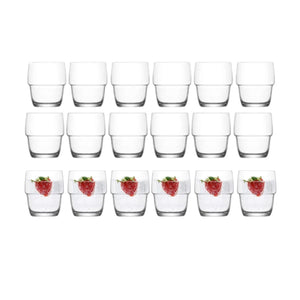 Set 24 Vasos Galata Whisky Bebidas Tragos 285mL Transparente