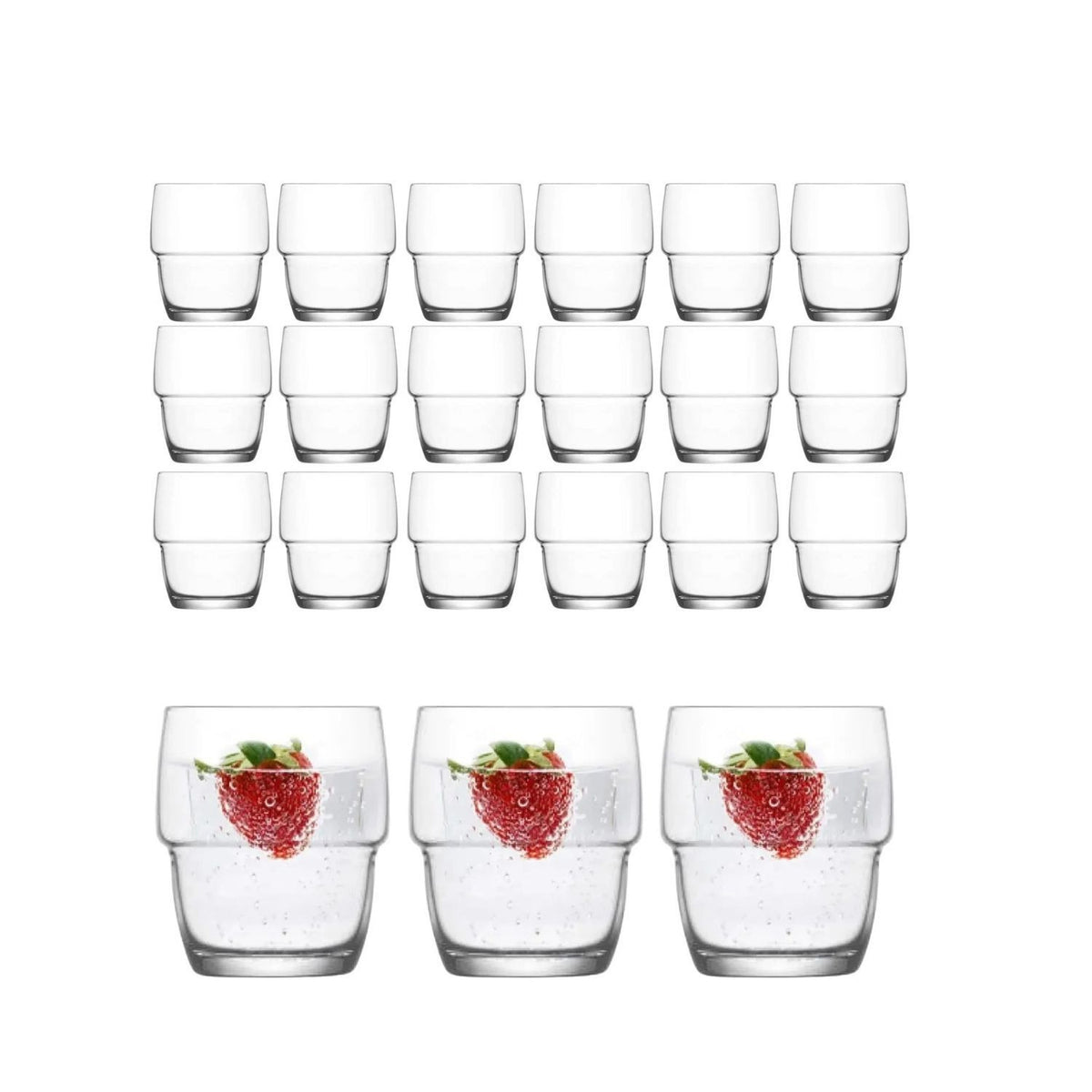 Set 48 Vasos Galata Whisky Bebidas Tragos 285mL Transparente
