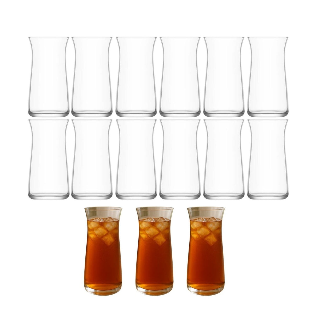 Set 48 Vasos Vera Altos De Vidrio 370mL Bebidas Transparente
