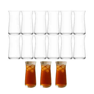 Set 48 Vasos Vera Altos De Vidrio 370mL Bebidas Transparente
