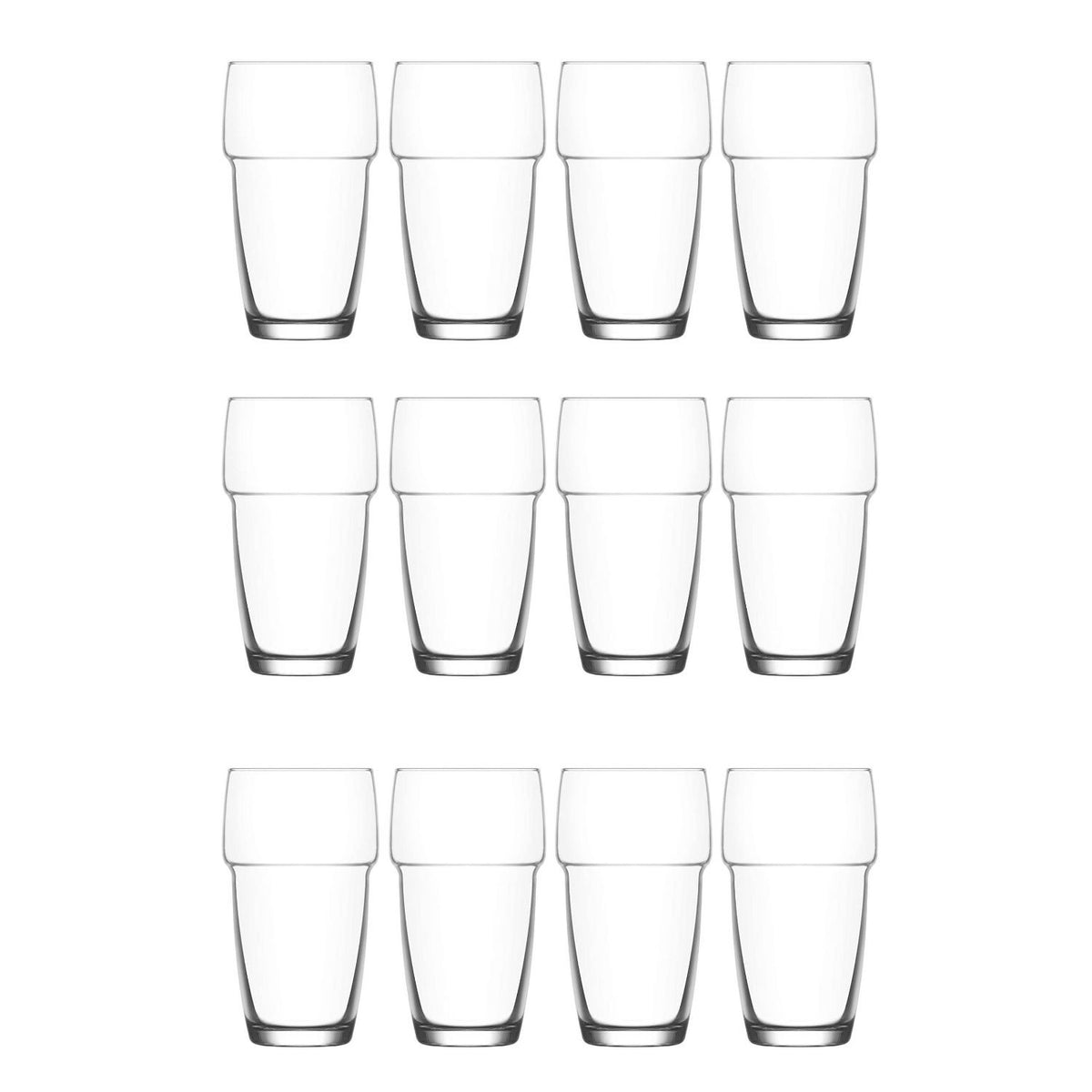 Set 12 Vasos Galata Apilable Bebidas Tragos 340mL Elegante