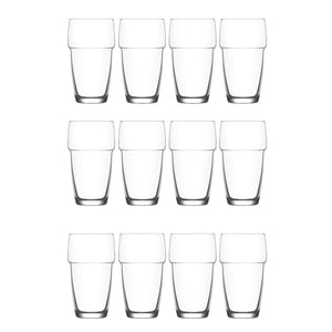 Set 12 Vasos Galata Apilable Bebidas Tragos 340mL Elegante