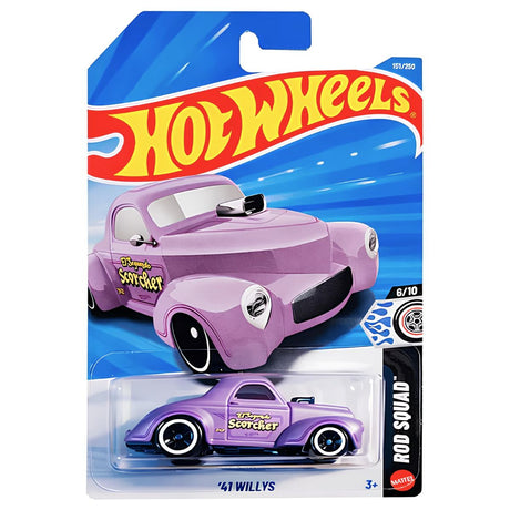 Hot Wheels Auto '41 Willys 153/250 Rod Squad fondo blanco | Disparo.cl