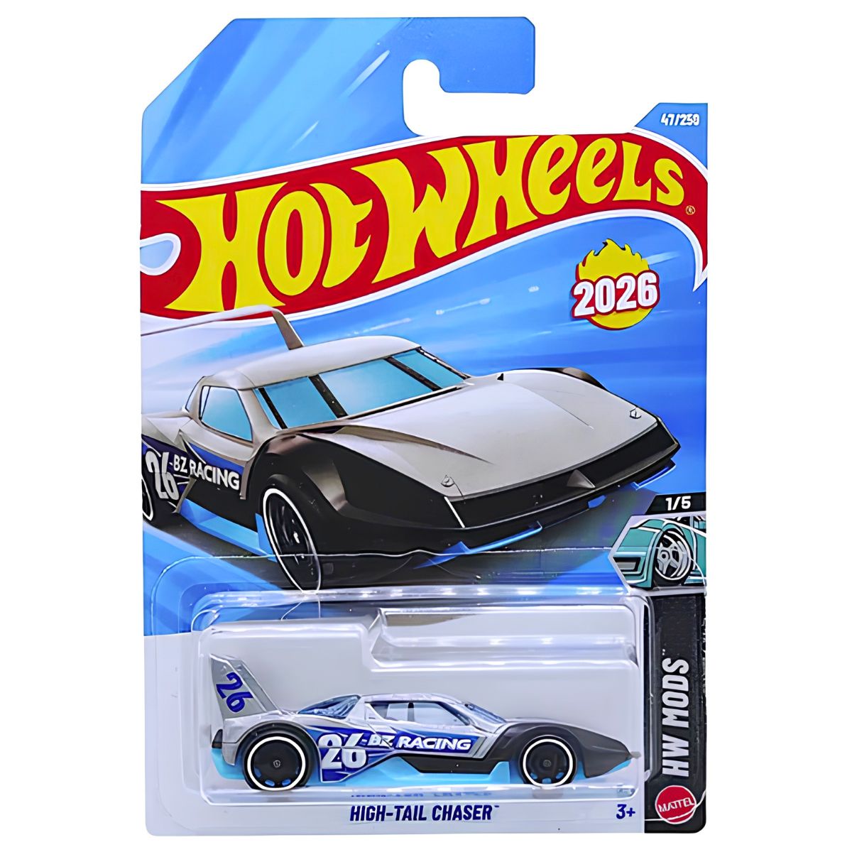 Hot Wheels Auto High-Tail Chaser 47/250 HW Mods fondo blanco | Disparo.cl