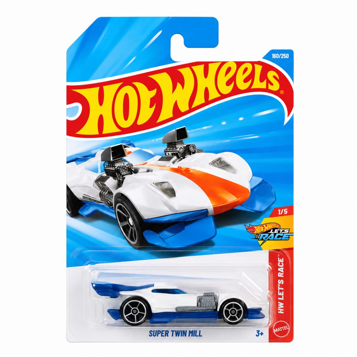 Hot Wheels Auto Super Twin Mill 169/250 Let's Race fondo blanco | Disparo.cl