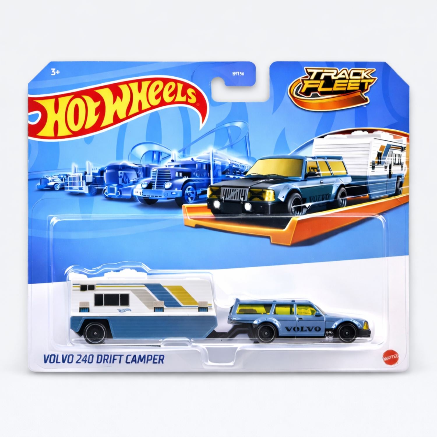 Hot Wheels Volvo 240 Drift Camper en Fondo Blanco