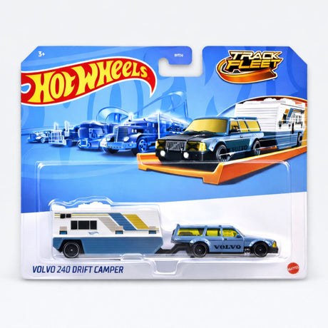 Hot Wheels Volvo 240 Drift Camper en Fondo Blanco