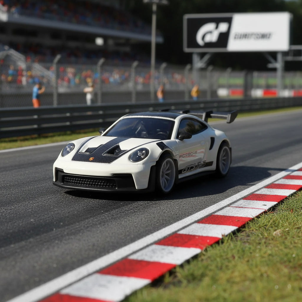 Hot Wheels Premium Porsche 911 GT3 RS Gran Turismo en pista | Disparo.cl