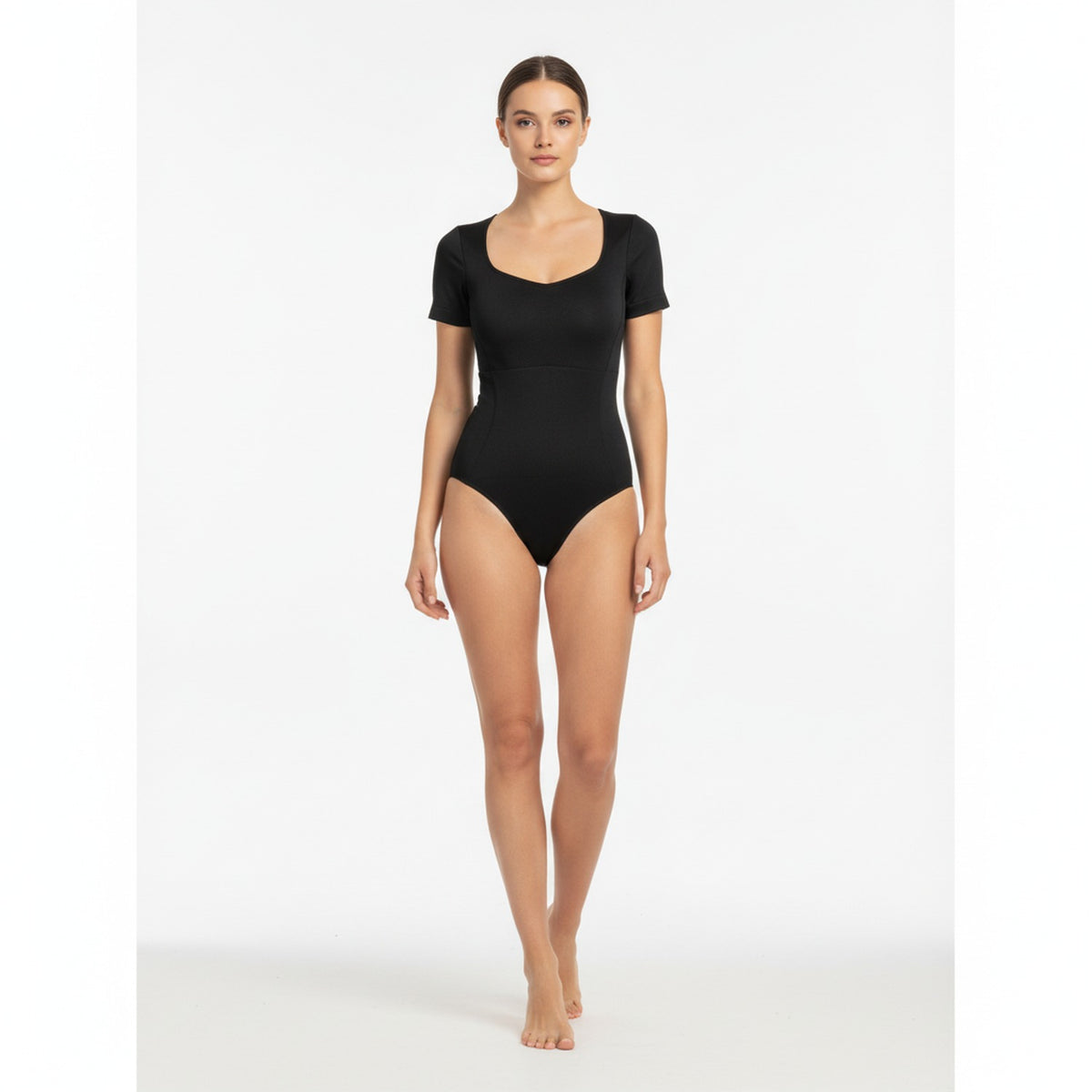 Body Manga Corta Colaless XS S Negro Madame Skin