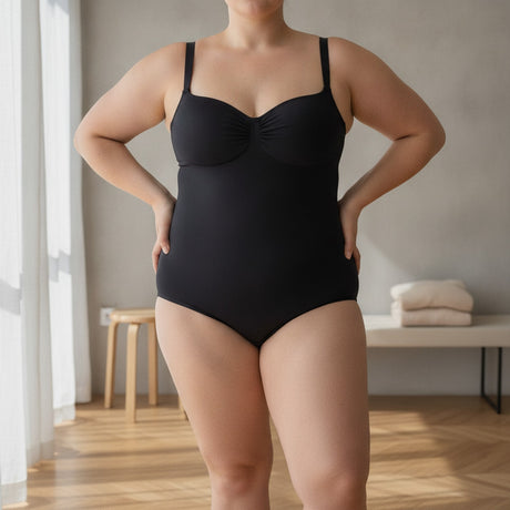 Body Reductores Colaless 3XL 4XL Tirantes Negro Madame Skin