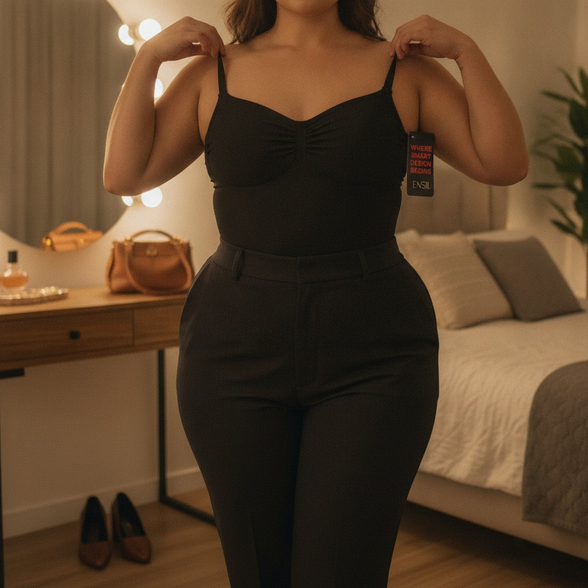 Body Reductor Mujer Tirantes Negro Talla XL XXL Colaless