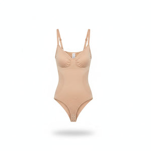 Body Faja Reductora Pantaleta Tirantes Beige XS/S