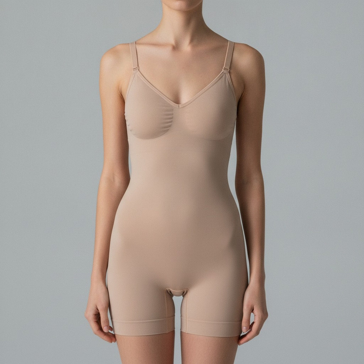 Body Faja Reductora Pantaleta Tirantes Beige XS/S