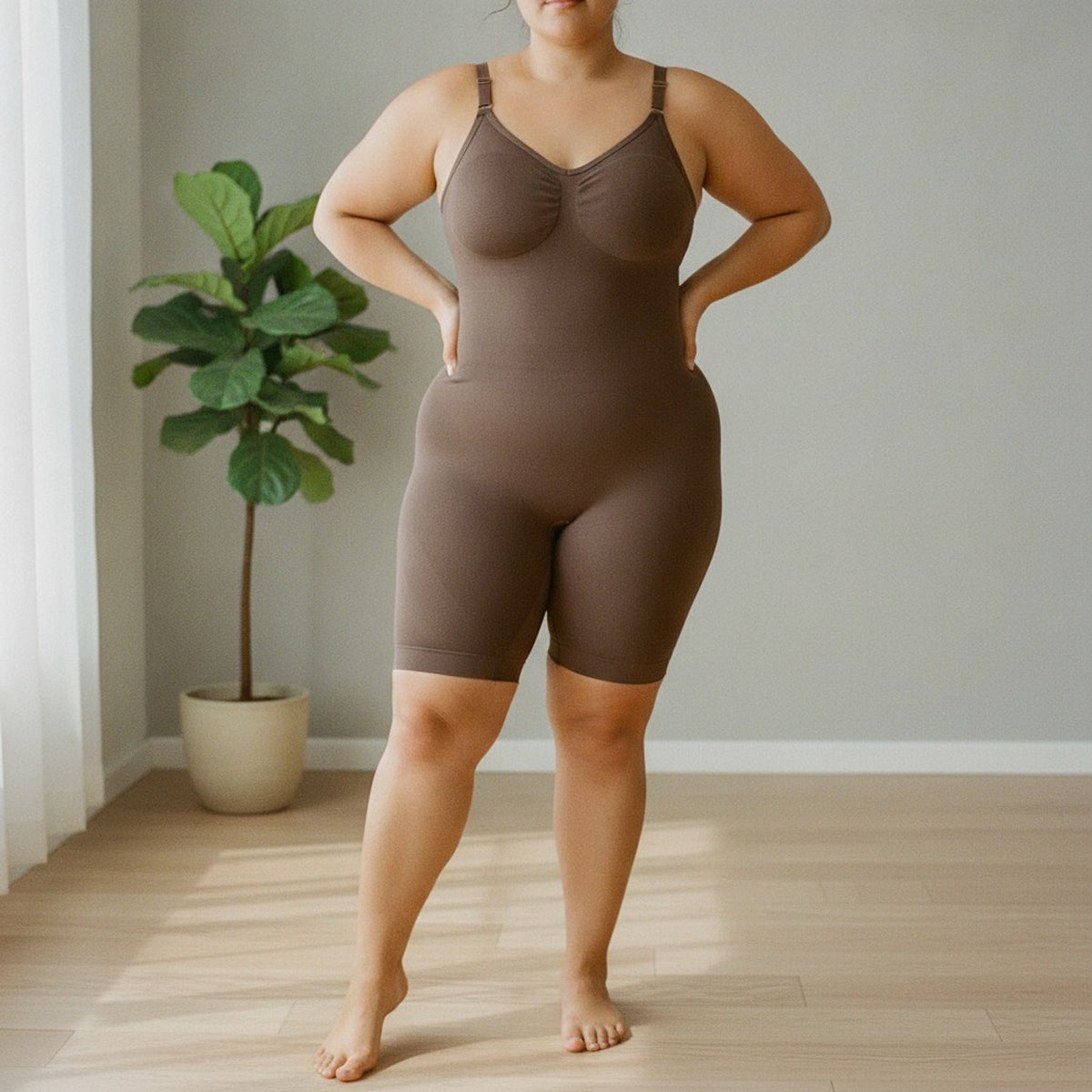 Body Reductores Tirantes Pantaleta 3XL/4XL Marrón
