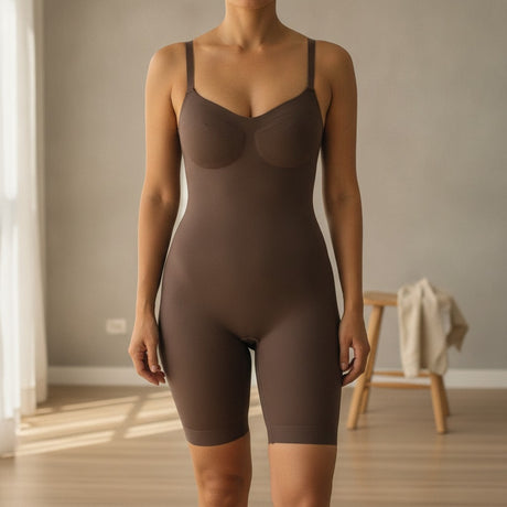 Body Reductor Pantaleta Tirantes Madame Skin M/L Café