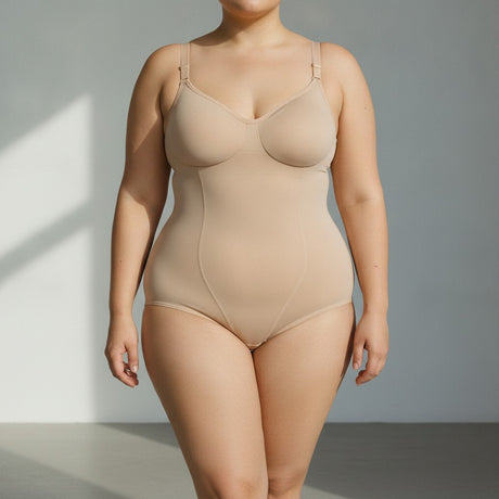 Body Calzón Moldeador Tirantes Beige 3XL 4XL