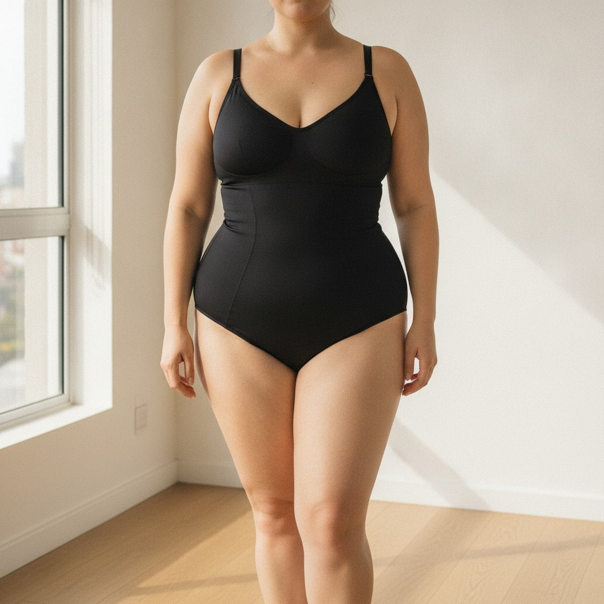 Body Calzón Tirantes Modelador 3XL 4XL Negro Madame Skin