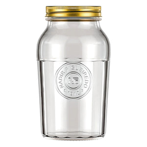 Frasco Americano Vintage Vidrio de 1500ml Estilo Retro Dorado